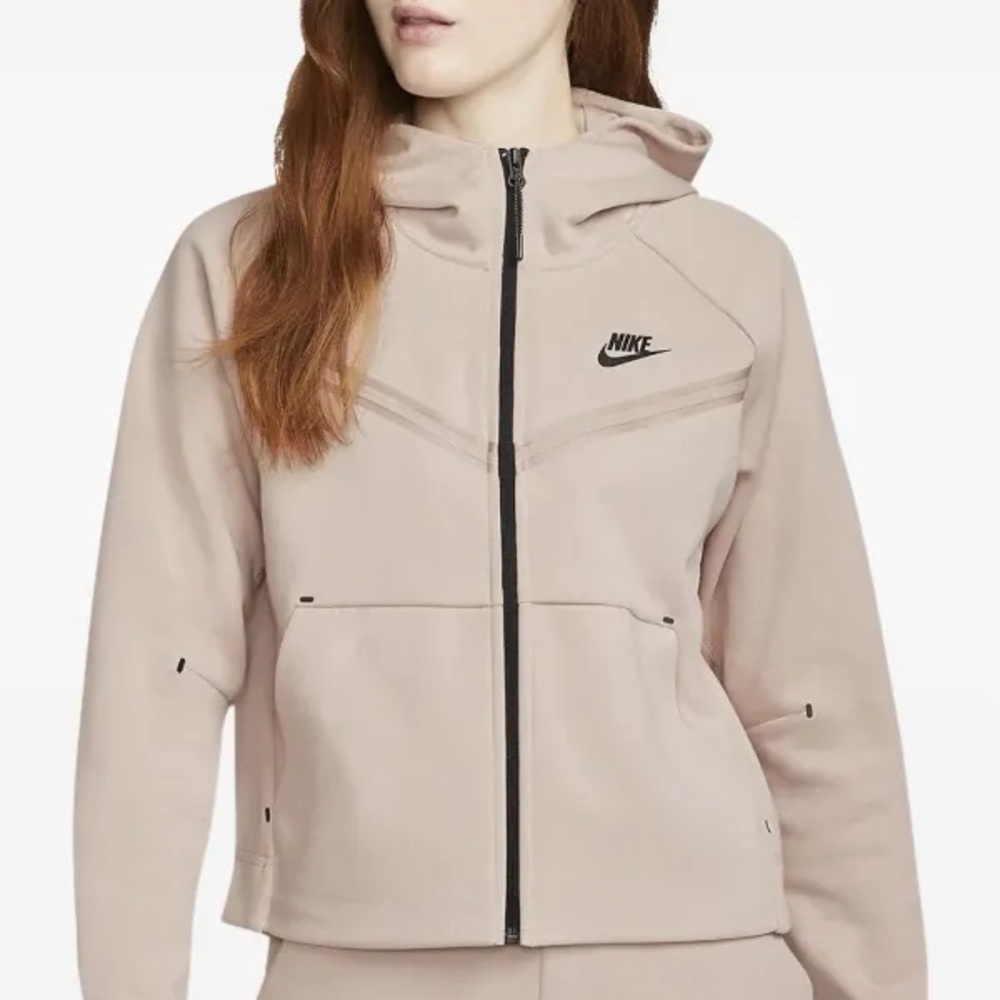 Nike Tech Fleece Full Zip Hoodie Jacket Women's XS Dusty Pink